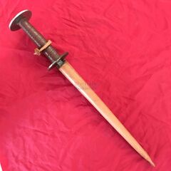 dagger on red background