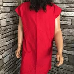 mannequin with long red tunic