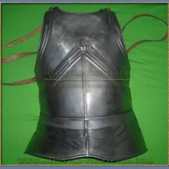 swiss halberdier breastplate on green background