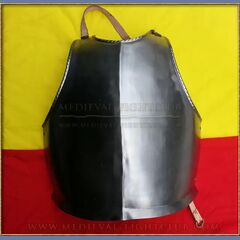 cuirass on yellow and red background