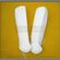 front of white padded greaves
