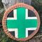 shield with green cross