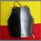 cuirass on yellow and red background
